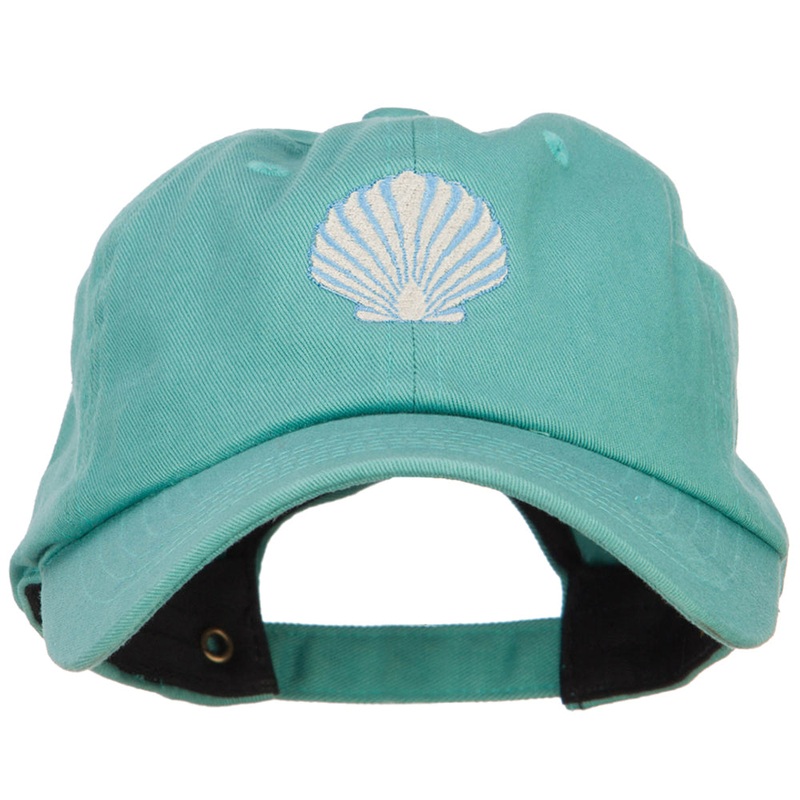 Seashell Embroidered Unconstructed Cap Mint One Size