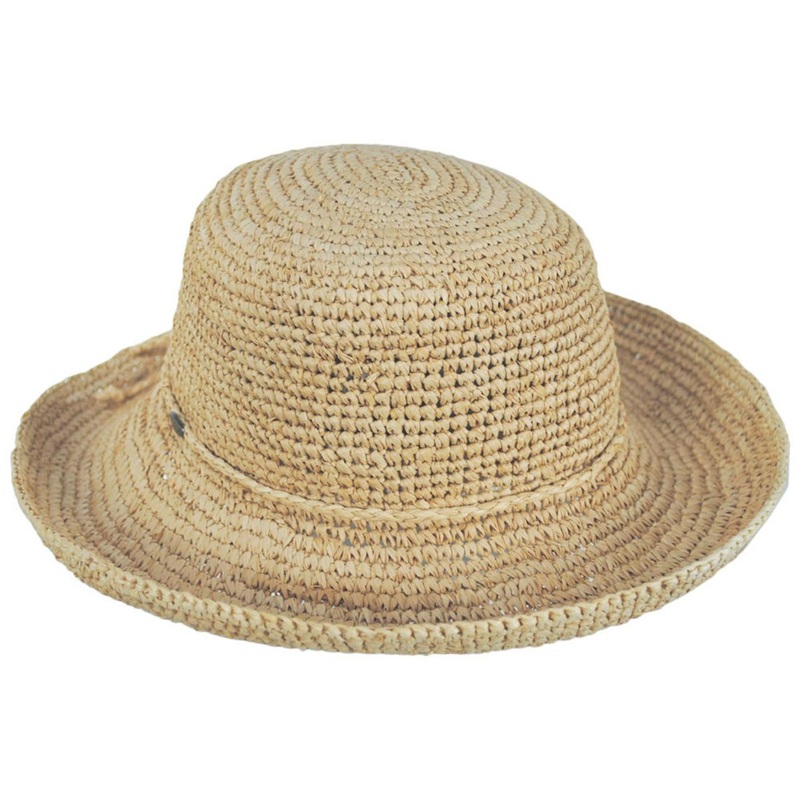 Twisted Raffia Straw Boater Hat NATURAL ONE SIZE FITS MOST
