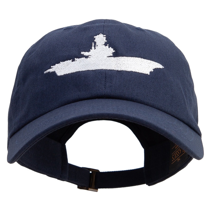 US Navy Warship Icon Unstructured Low Profile 6 panel Cotton Cap Navy One Size