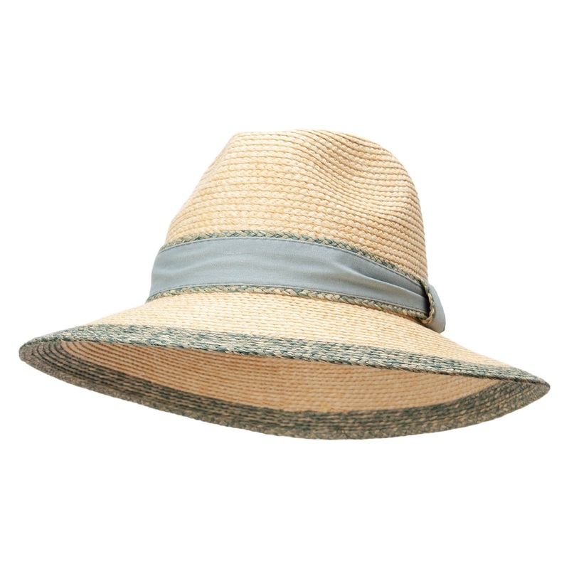 Women’s Colored Brim Fedora Green One Size