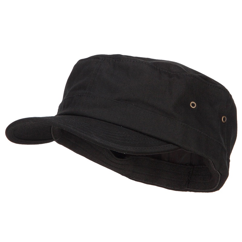 Big Size Fitted Trendy Army Style Cap Black XL-2XL