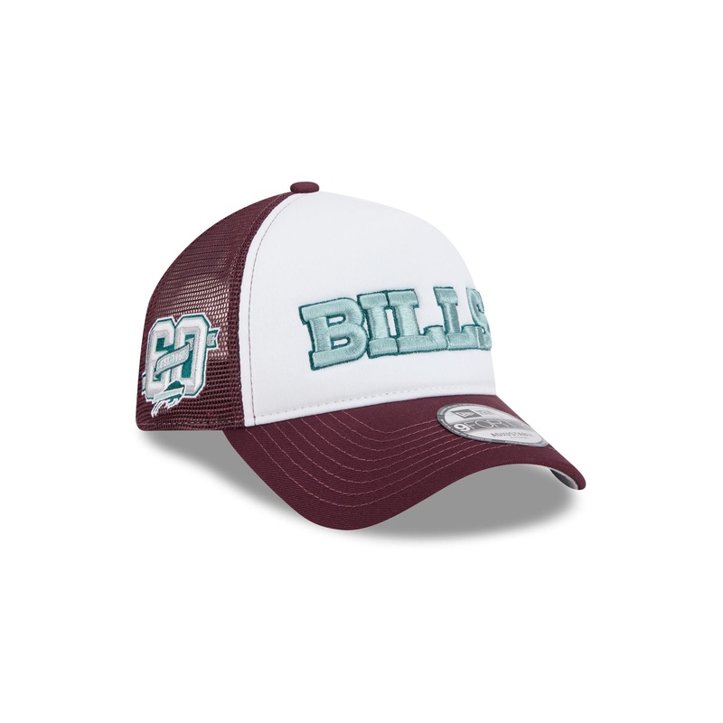 Buffalo Bills Optic White 9FORTY A-Frame Snapback Hat One Size