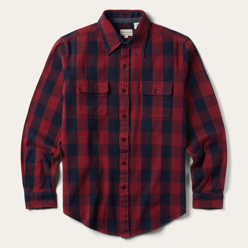 Buffalo Check Twill Shirt Red S