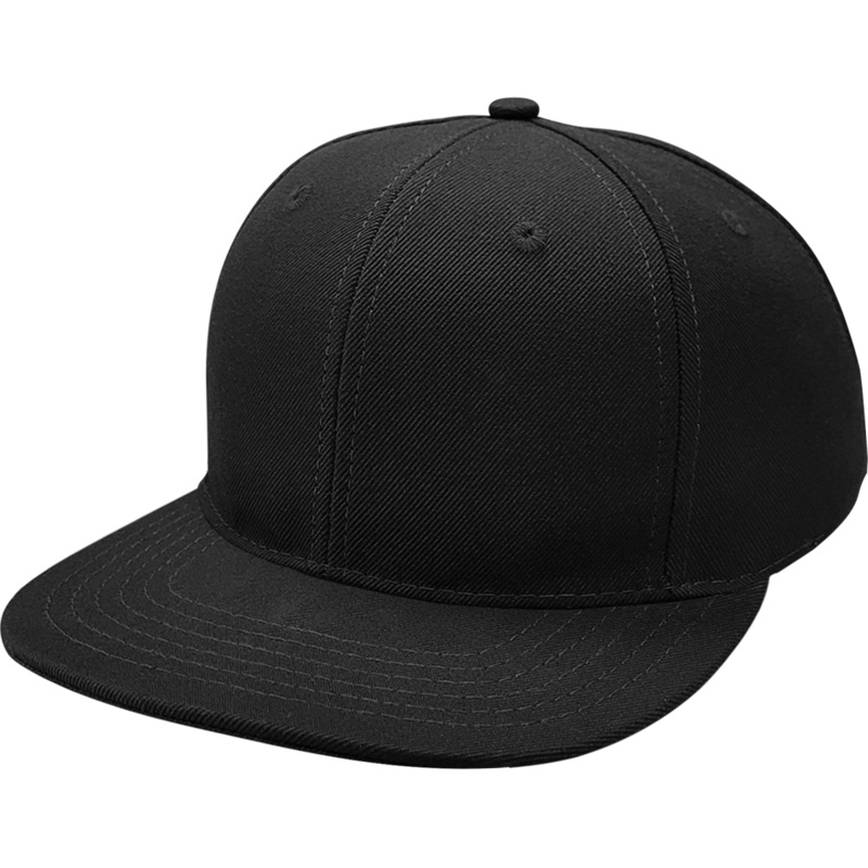 Cali Headwear US02PW 6 Panel Snapback Cap USA Made Black