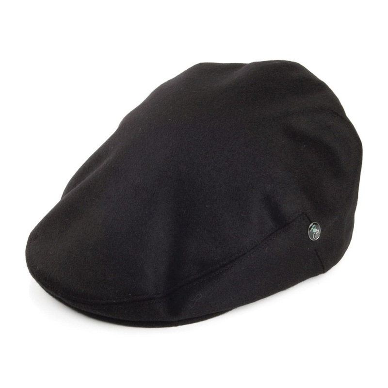 City Sport Loden Wool Flat Cap – Black S