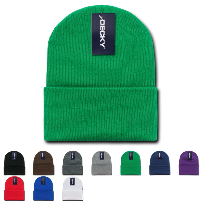 Decky 613 – Acrylic Long Beanie, Knit Cap – CASE Pricing Black