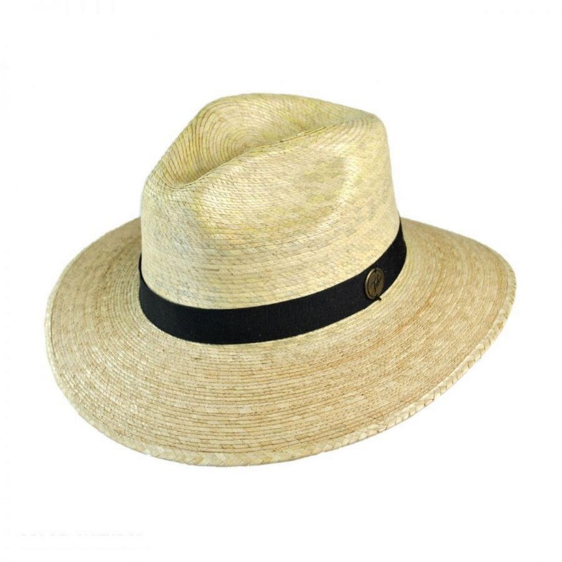 Explorer Palm Straw Safari Fedora Hat NATURAL S/M