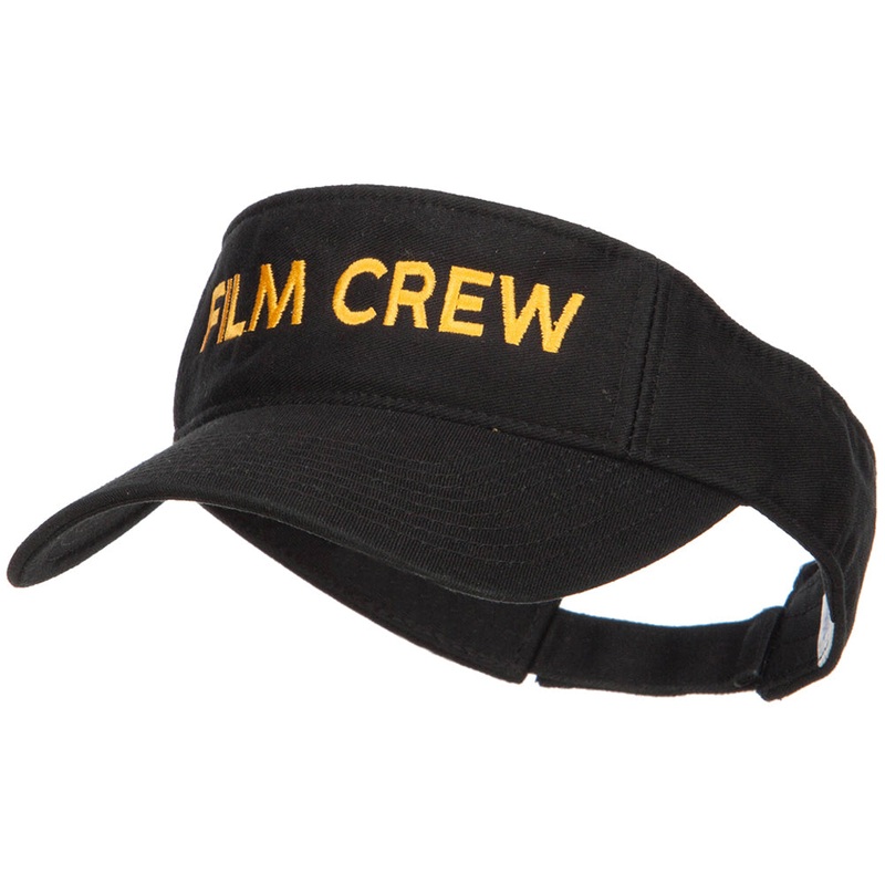 Film Crew Embroidered Cotton Washed Visor Black One Size