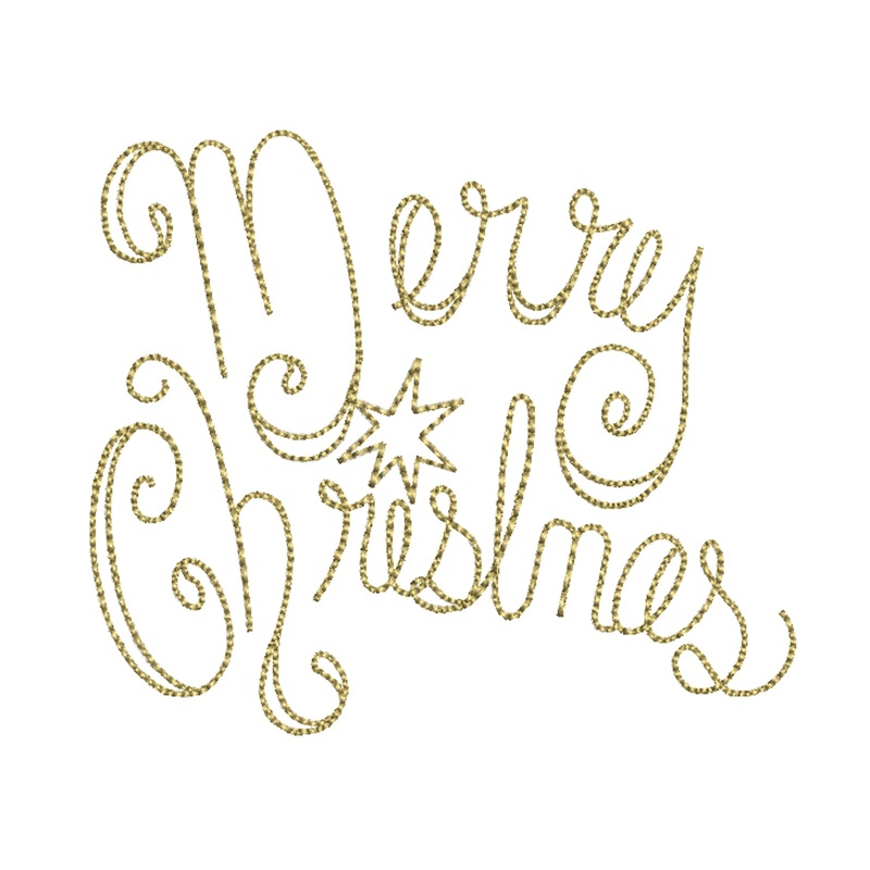 Glitter Merry Christmas Logo Default Title One Size