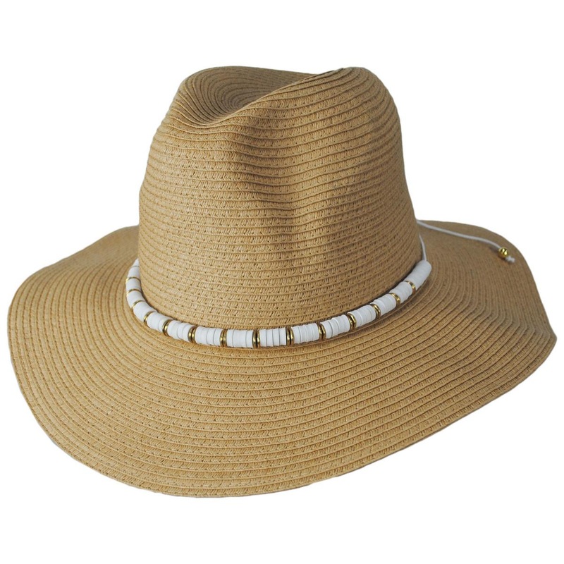 Jessica Toyo Braid Fedora Hat TOAST ONE SIZE FITS MOST