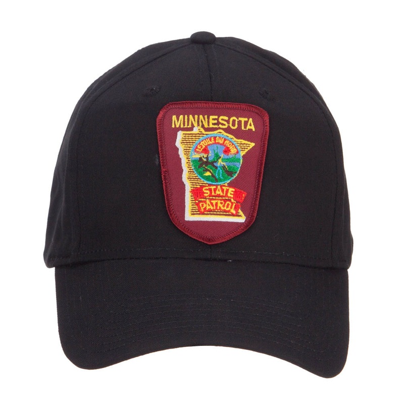Minnesota State Patrol Patched Pro Style Cap Black One Size