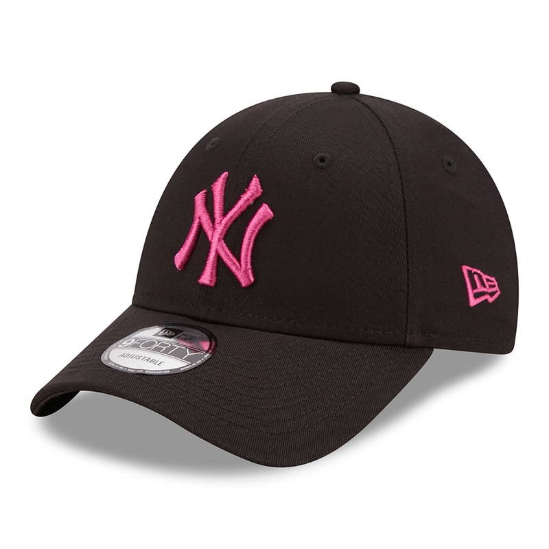 New Era 9FORTY New York Yankees Baseball Cap – MLB League Essential – Black-Purple Adjustable