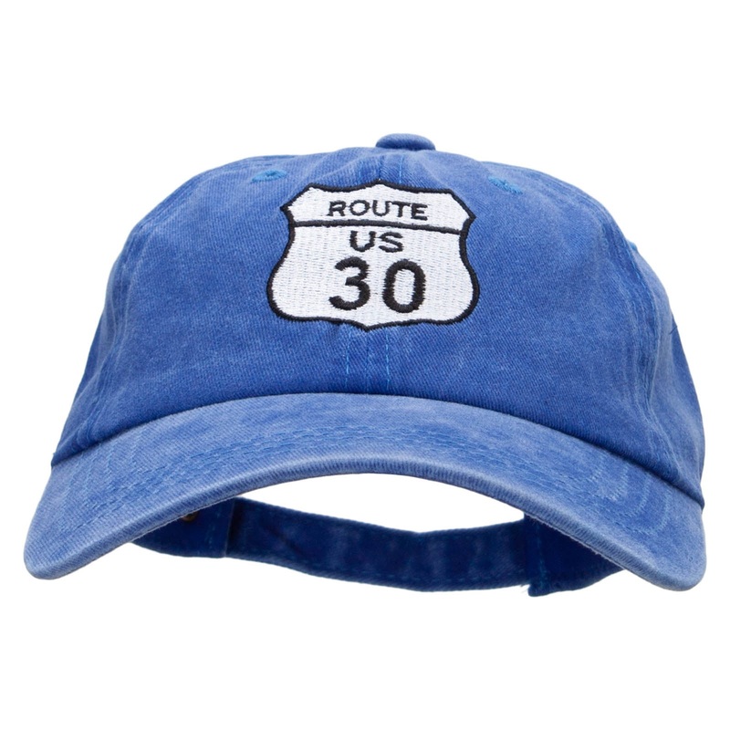 US 30 Embroidered Unstructured Cotton Cap Royal One Size