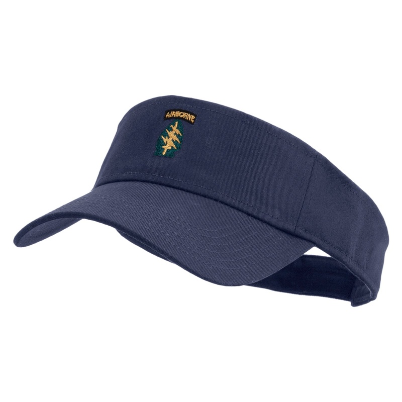 1st Special Forces Command Embroidered Cotton Twill Sun Visor Navy One Size
