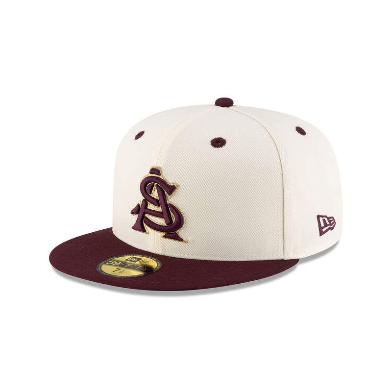 Arizona State Sun Devils Chrome White 59FIFTY Fitted Hat 7