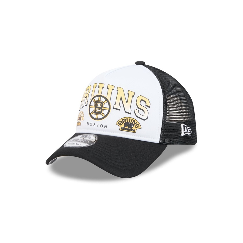 Boston Bruins Sport Classics 9FORTY A-Frame Trucker Hat One Size