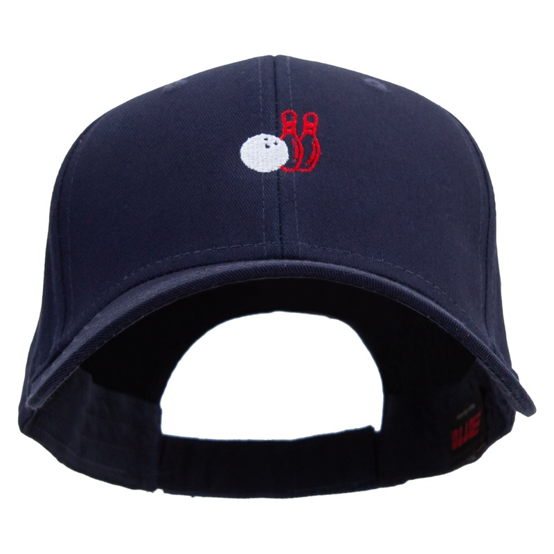 Bowling with Ball Logo Embroidered Low Profile Cap Navy One Size