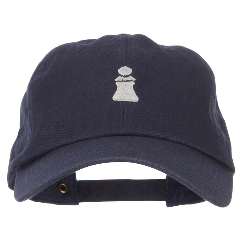 Chess Pawn Embroidered Unstructured Cap Navy One Size