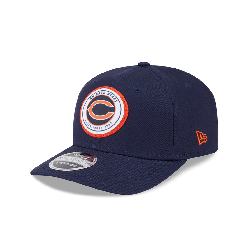Chicago Bears Circle Patch 9SEVENTY Stretch-Snap Hat One Size