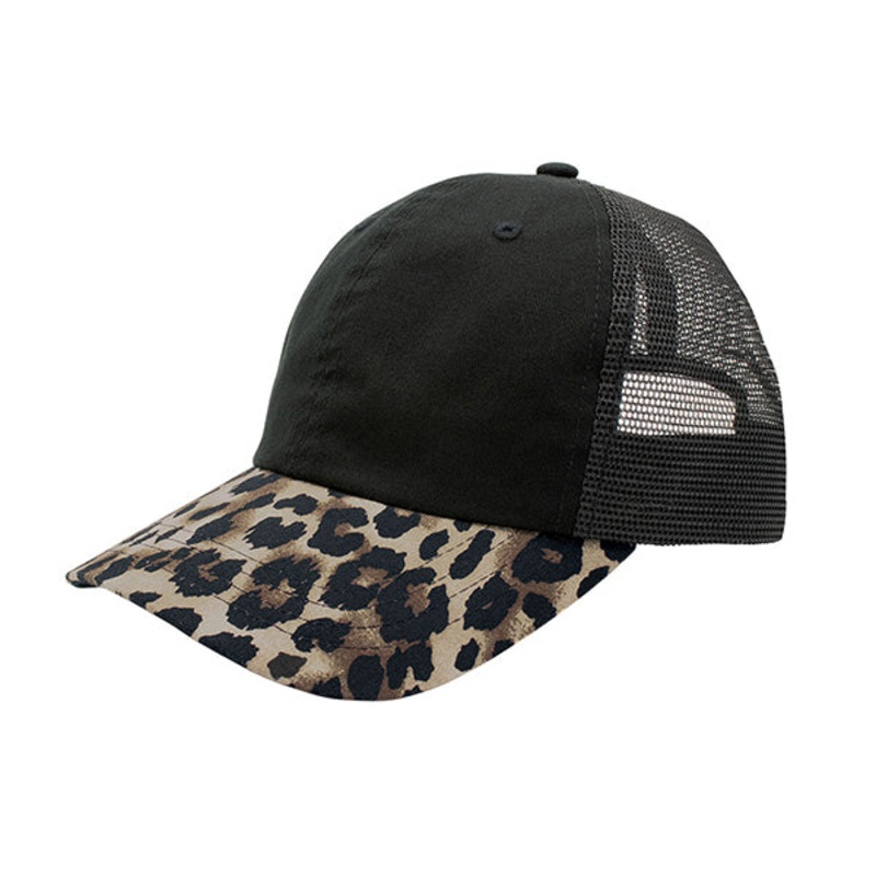 Mega Cap 6885B Fashion Trucker Cap Black-Brown