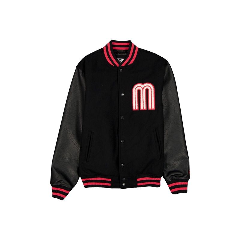 Mexico Baseball Black Bomber Jacket S
