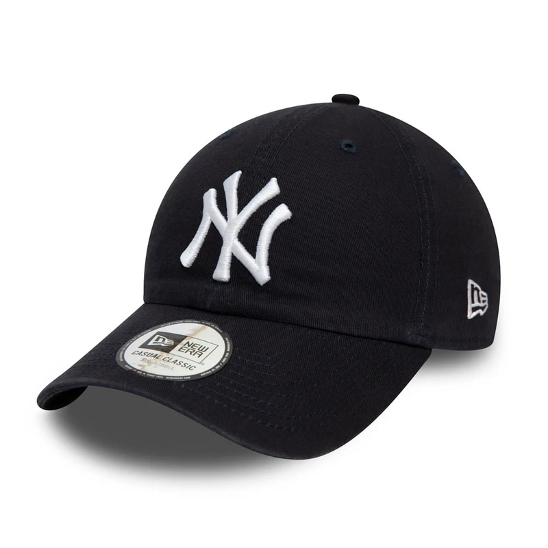 New Era 9TWENTY New York Yankees Baseball Cap – MLB Washed Casual Classic – Navy-White Adjustable
