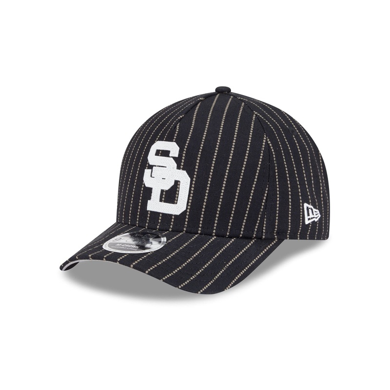 San Diego Padres Dotted Pinstripe 9FORTY M-Crown A-Frame Adjustable Hat One Size