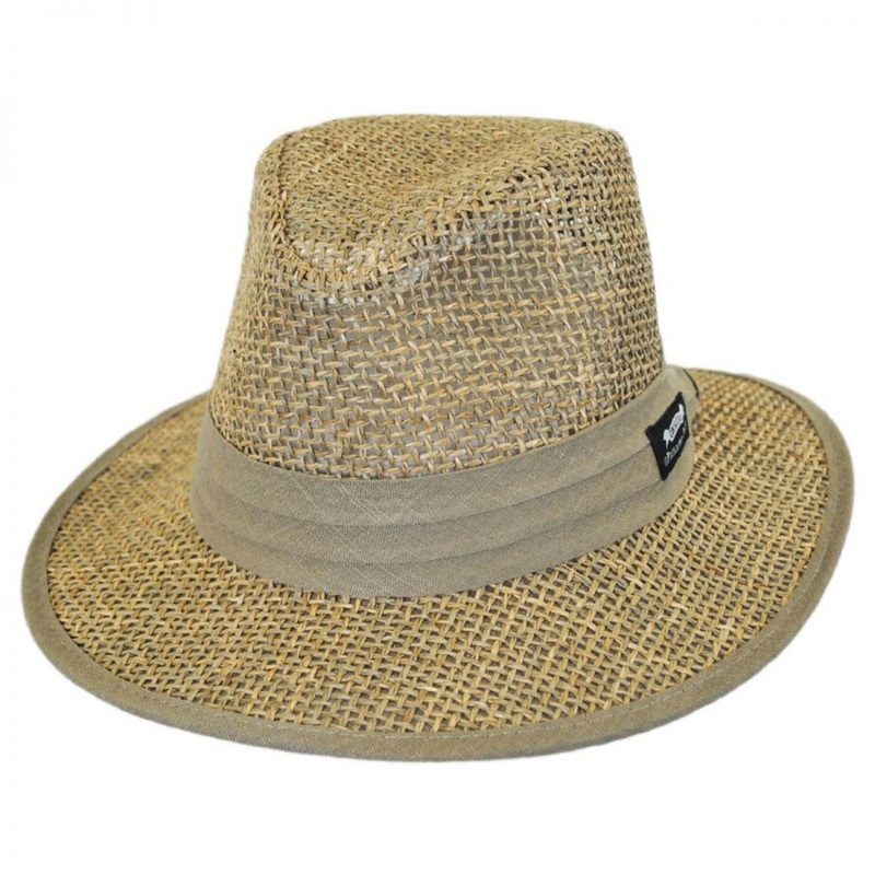 Seagrass Straw Safari Fedora Hat NATURAL M