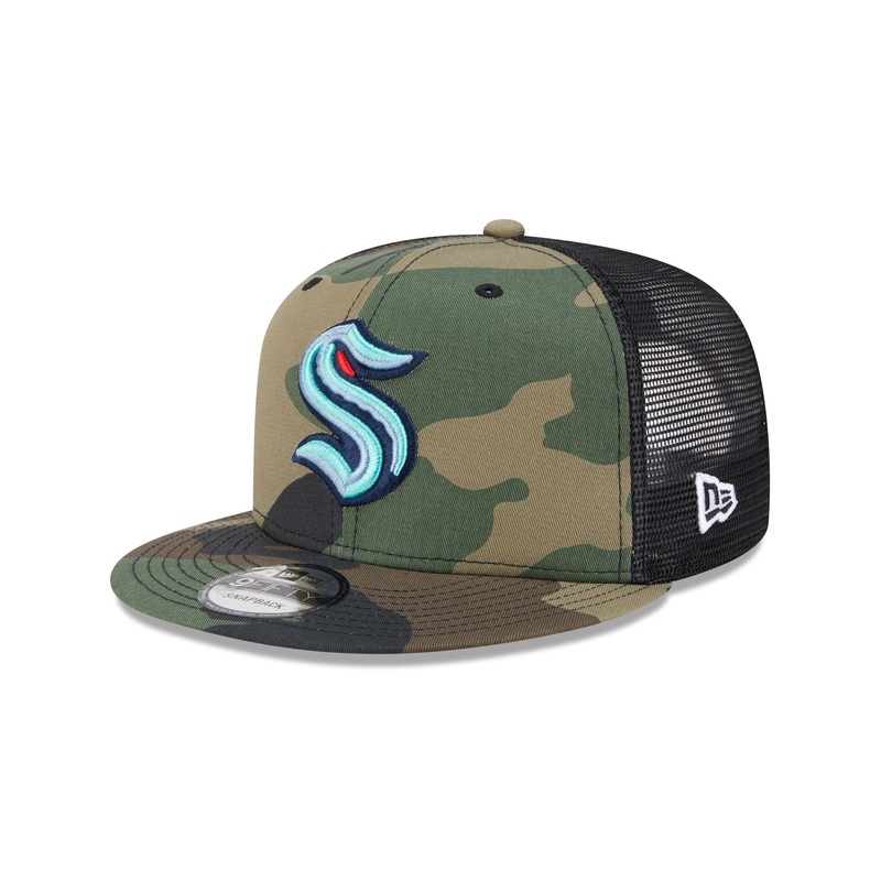 Seattle Kraken Camo 9FIFTY Trucker Hat One Size