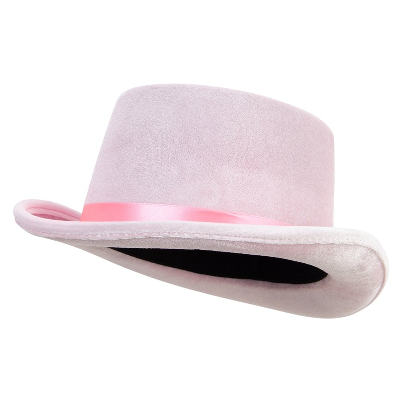 Shiny Top Hat Pink One Size