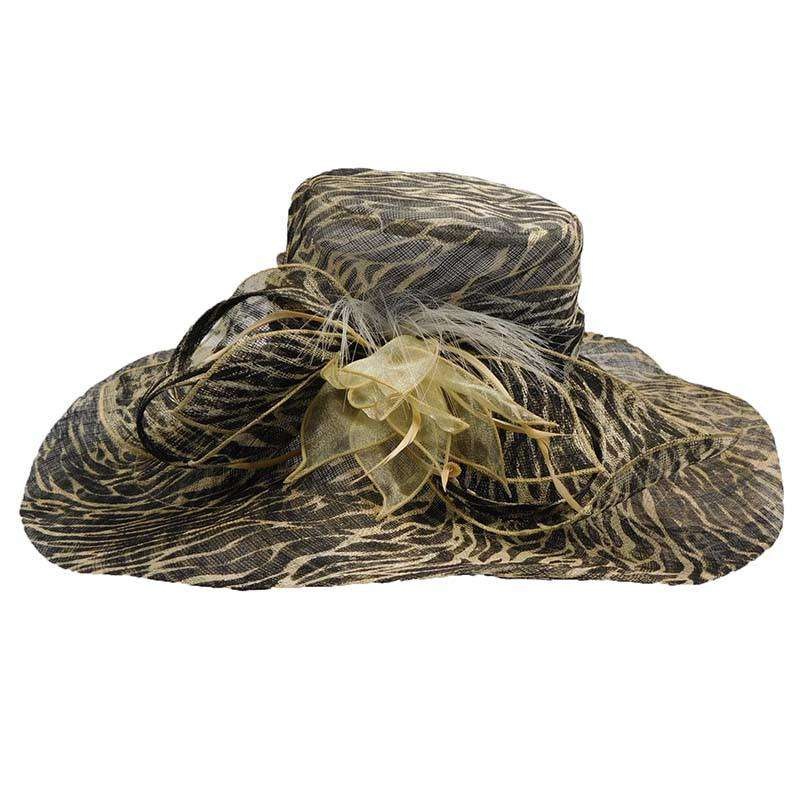 Animal Print Sinamay Derby Hat Zebra