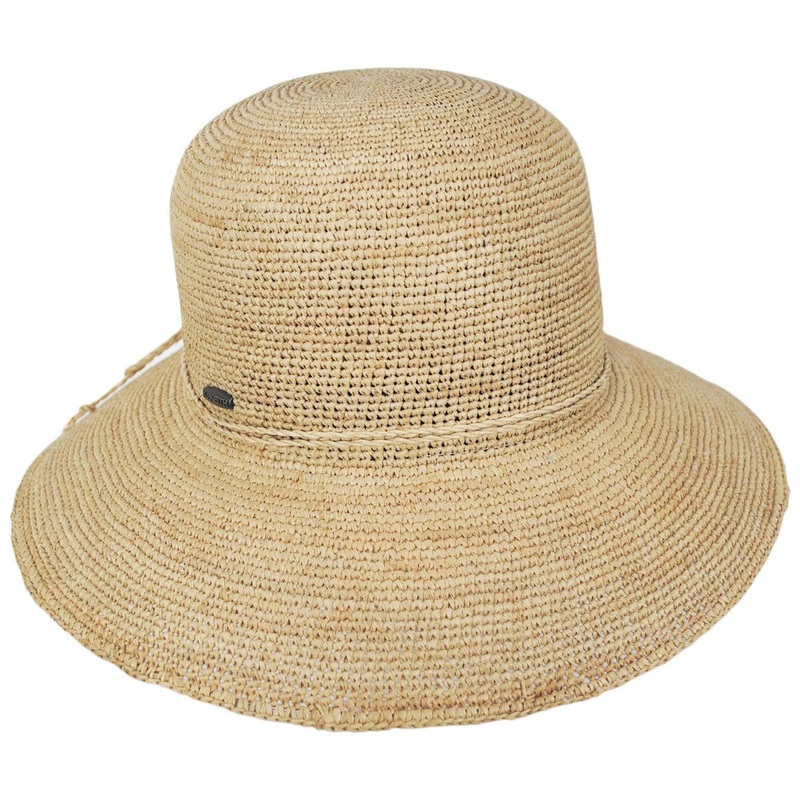 Casablanca Cove Raffia Crochet Straw Sun Hat NATURAL ONE SIZE FITS MOST
