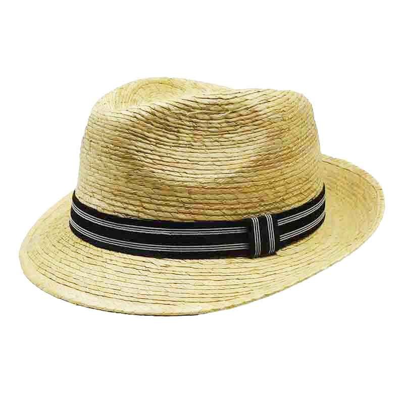Catrin Palm Summer Fedora Hat – Texas Gold Hats Natural Palm Medium ( 57 cm)