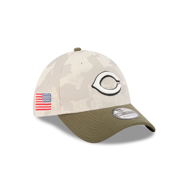Cincinnati Reds Armed Forces Day 2025 39THIRTY Stretch Fit Hat S/M
