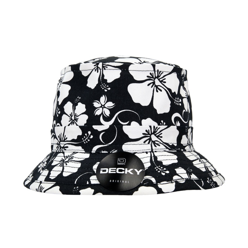 Decky 454 – Structured Floral Fisherman’s Hat Black S/M