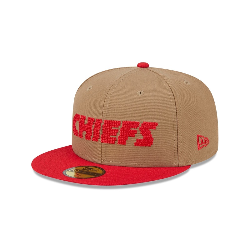 Kansas City Chiefs Classic 8-Bit Wordmark 59FIFTY Fitted Hat 7