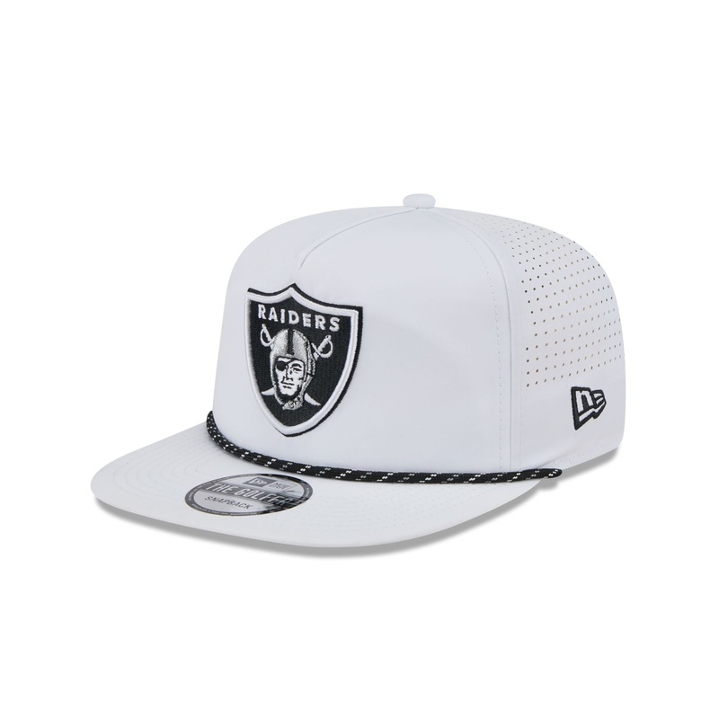 Las Vegas Raiders Optic White Performance Rope Golfer Hat One Size