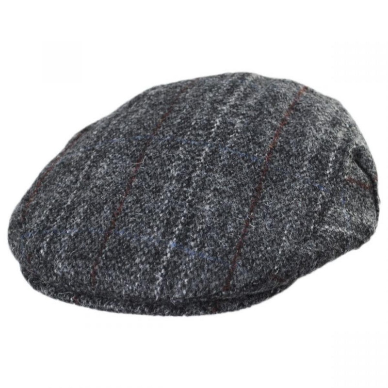 Loch Alsh Harris Tweed Wool Ivy Cap GREY MIX S