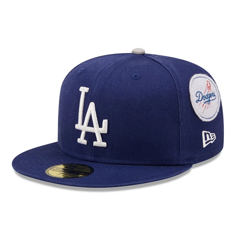 New Era 59FIFTY L.A. Dodgers Baseball Cap – MLB Cooperstown Patch – Blue 7