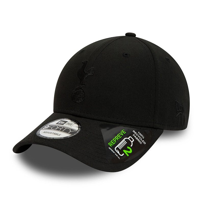 New Era 9FORTY Tottenham Hotspur FC Baseball Cap – Repreve – Black On Black Adjustable