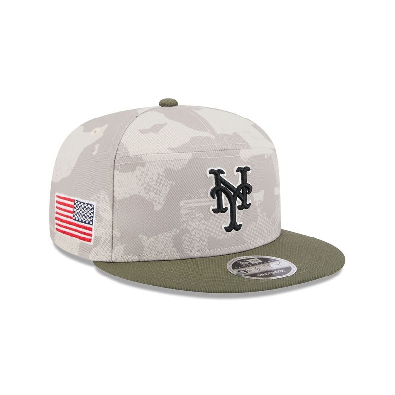 New York Mets Armed Forces Day 2025 Split Panel 9FIFTY Snapback Hat One Size
