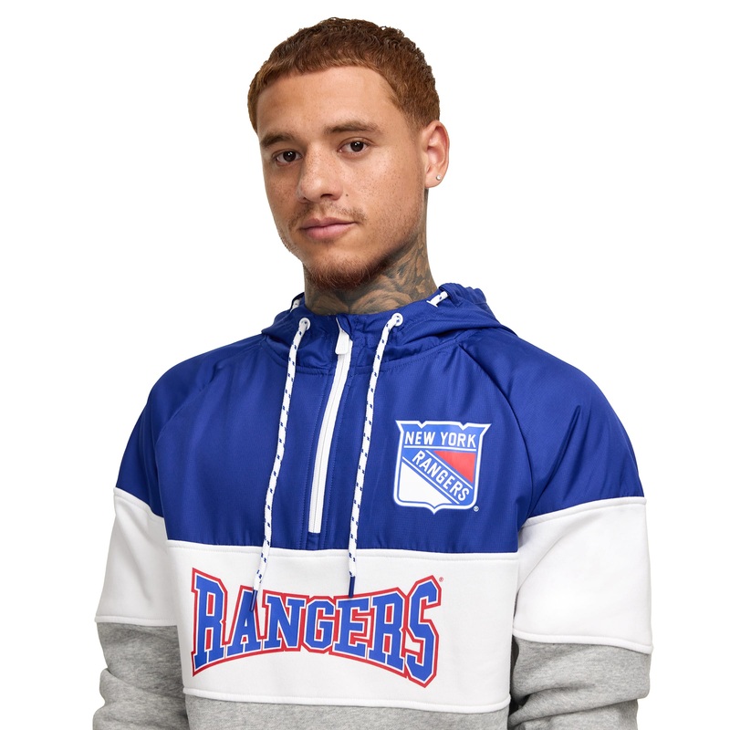New York Rangers Throwback Color Block Hoodie S