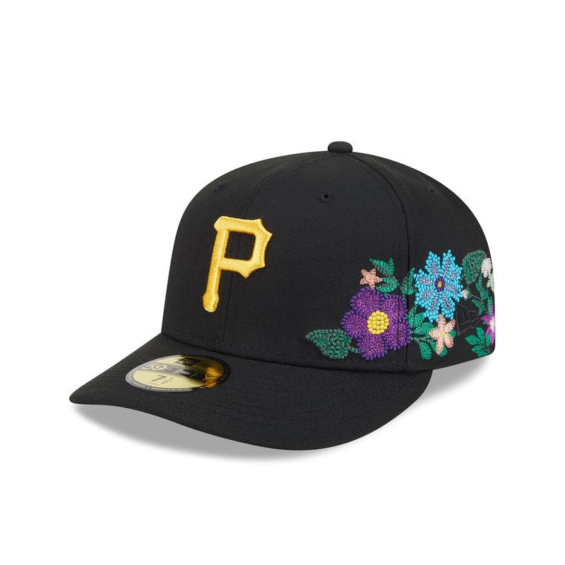 Pittsburgh Pirates Tonal Florals Black 59FIFTY Fitted Hat 7