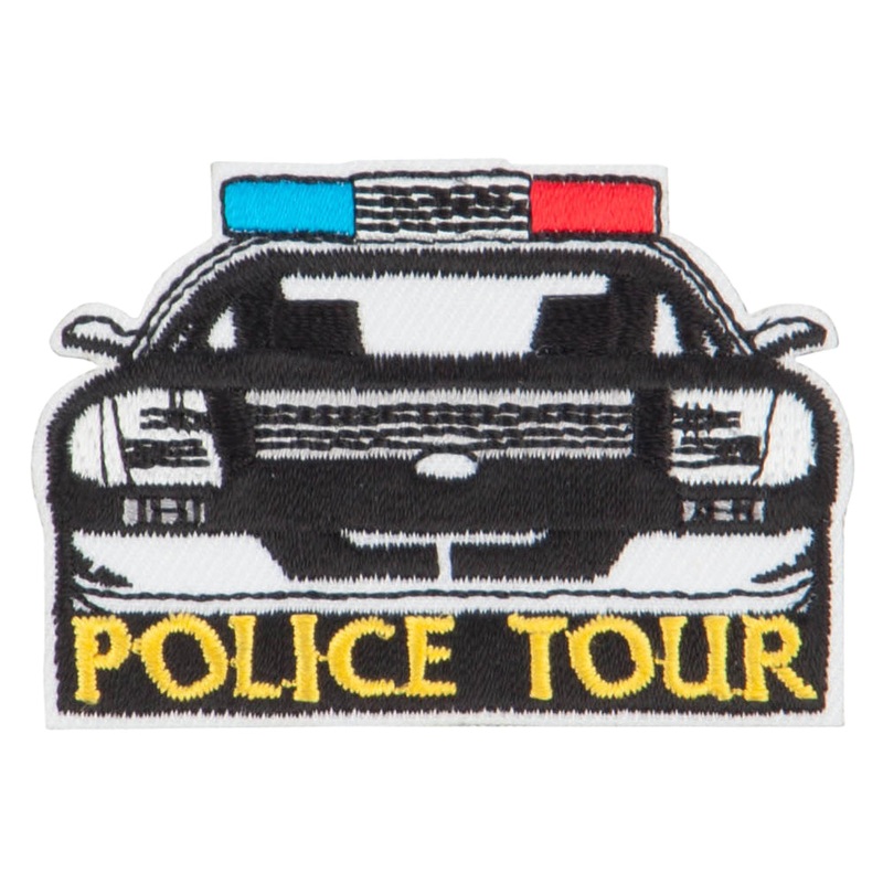 Police Department Tour Patches White One Size