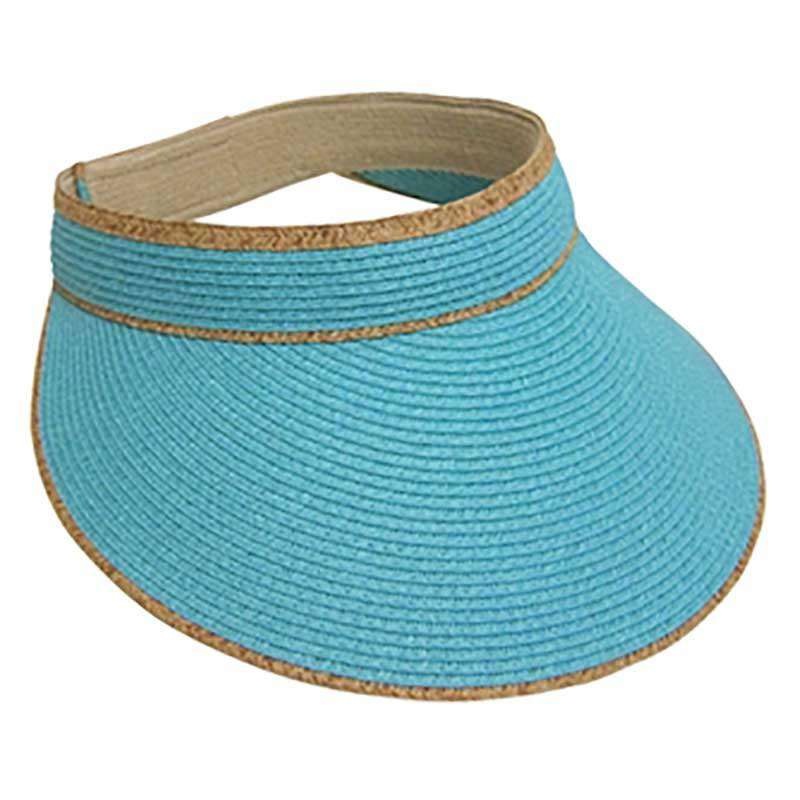 Sun Visor with Contrast Trim – Boardwalk Style Turquoise
