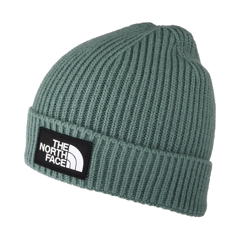 The North Face Hats Kids TNF Box Logo Cuffed Beanie Hat – Dark Sage Kids – 1-Size