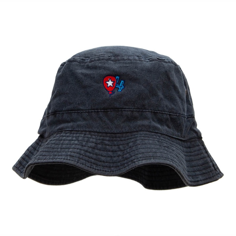 Balloon 4 Embroidered Bucket Hat Black One Size