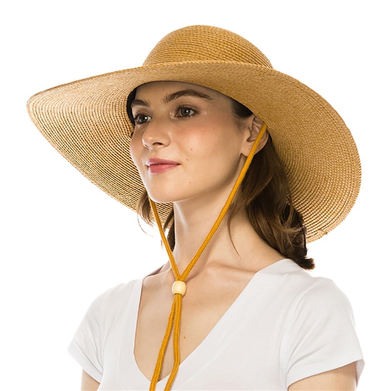 Fine Braid Straw Beach Hat, M/L size – Boardwalk Style Tan OS (58.5 cm)