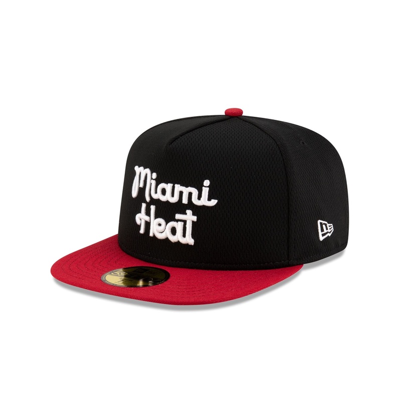 Miami Heat Dashmark Mesh 59FIFTY A-Frame Fitted Hat 7