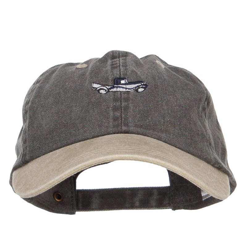 Mini Pick Up Truck Embroidered Wash Cap Black Khaki One Size